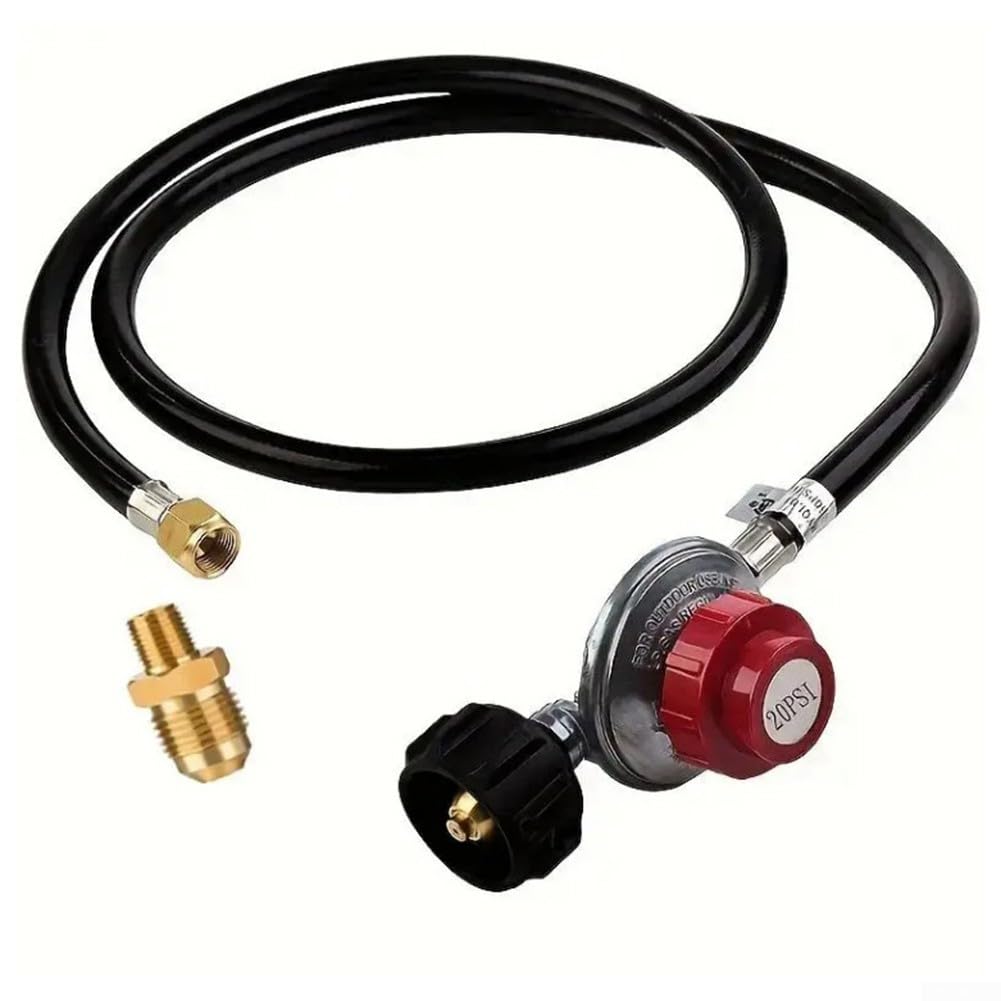 Regulator wysokociśnieniowy propan, regulowany 0-20 psi, wąż 4 ft