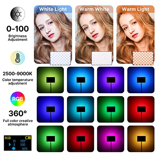 Image of Ulanzi LT003 RGB LED Video Panel Light, 15W Big Panel 2500-9000K 8000mAh