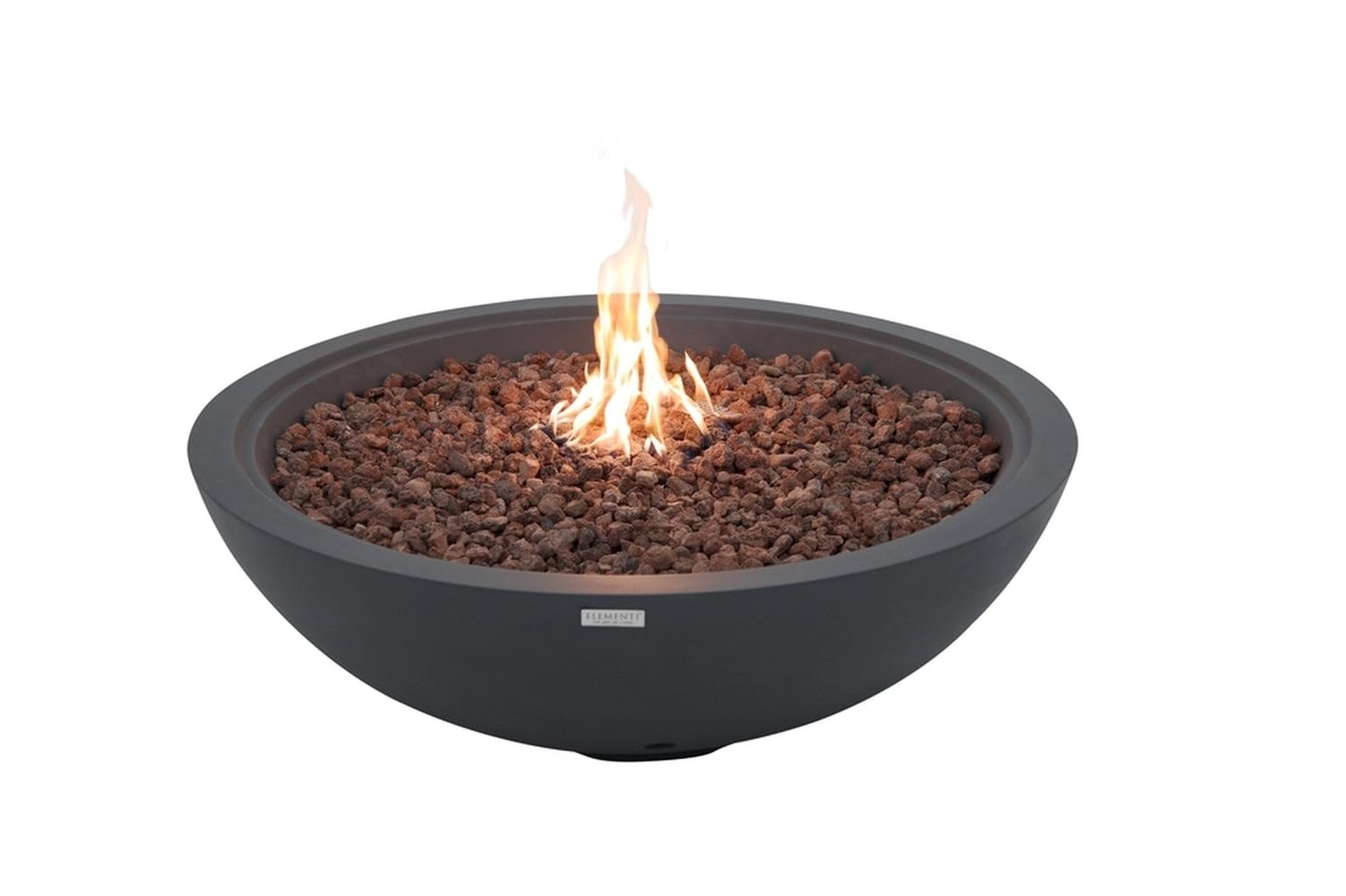 Rose Bowl Concrete Fire Pit 48" x 48" Outdoor Patio Firepit Includes Lava Rocks Modern Fire Pits & Outdoor Fireplaces for Garden, Deck, Indoor &