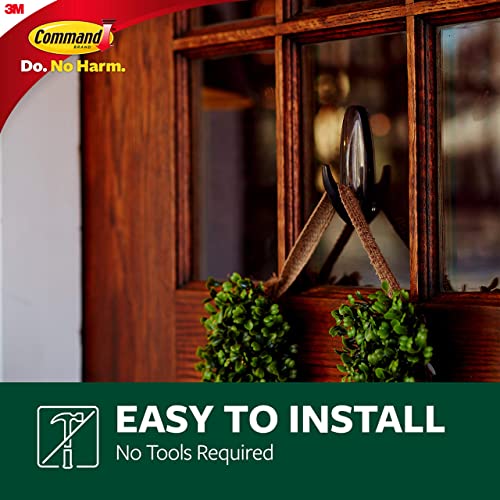 image for Command Outdoor Large Bronze Hooks, Holds up to 5 lb, 3 Hooks and 4 Co