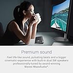 Dell S3221QS 32 Inch Curved 4K UHD (3840 x 2160), VA Ultra-Thin Bezel Monitor, 60Hz, 4MS Response Time, 90% DCI-P3, 99% sRGB, AMD FreeSync, HDMI, DisplayPort, Built in Speakers, VESA Certified, Silver - Image 4