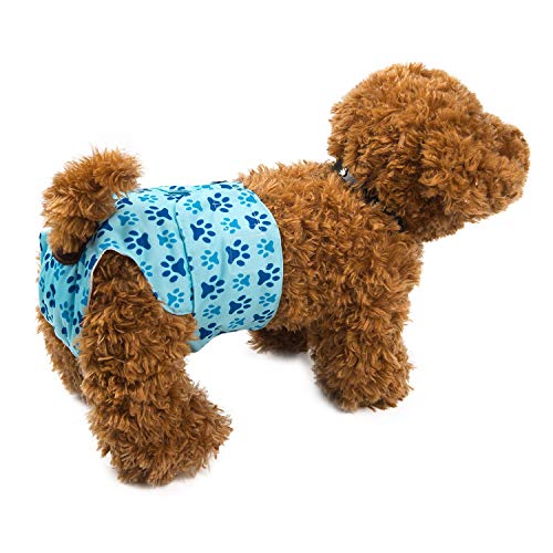 Image of CuteBone Dog Diapers Female Washable Small Medium Large 3 Pack Reusable Doggie Diapers Puppy Period Pants for Doggy Heat Cycle Peeing