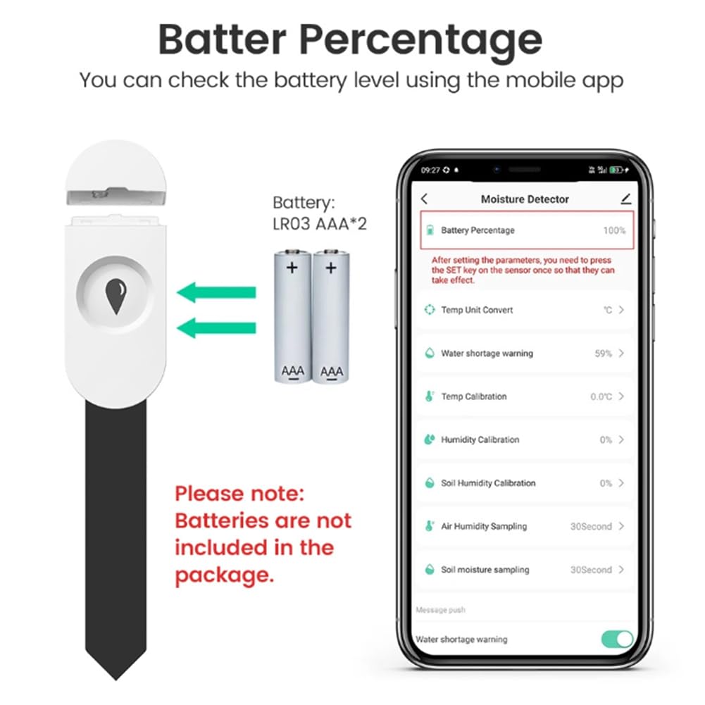 Tuya Zigbee inteligentny tester podłogowy, wilgotność, temperatura, czujnik wilgotności z aplikacją na telefon komórkowy, monitor w czasie rzeczywistym, Home Garden
