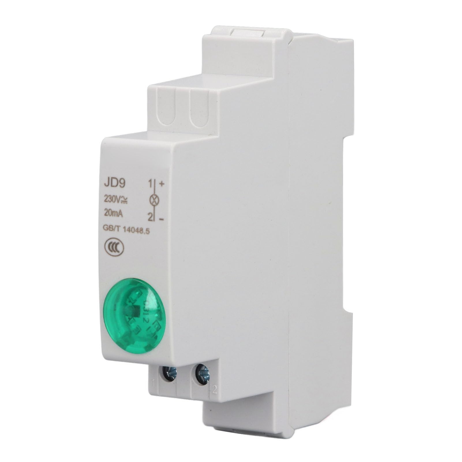 Annadue Indicatore LED su Guida DIN, Lampada di Segnalazione a Guida per Scatola di Distribuzione, Spia di Stato del Circuito CA/CC 230 V (GREEN)