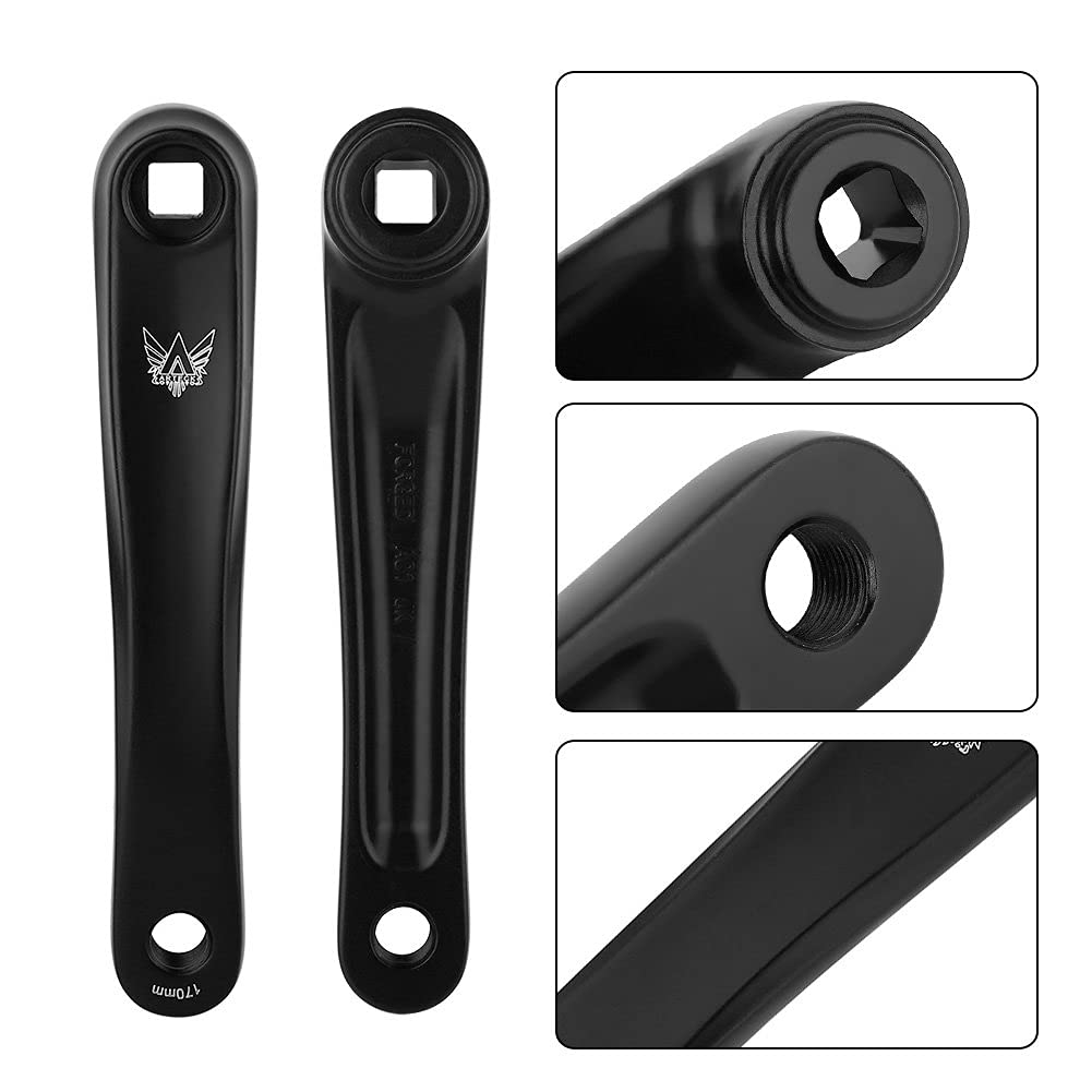 Alomejor Ramię korby rowerowej 170 mm ze stopu aluminium lewa ręka korba korba pojedynczy bieg do roweru górskiego