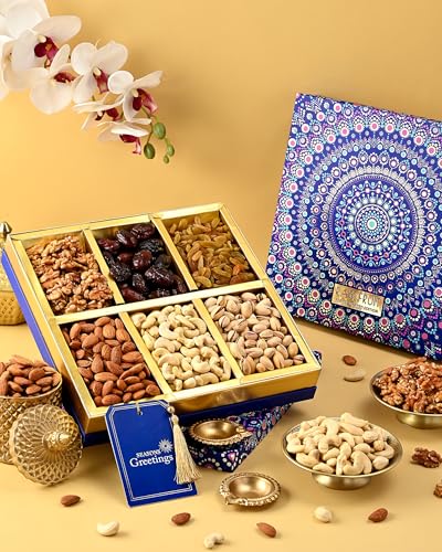 Hyperfoods® Diwali Gifts Dry Fruits Combo Pack Diwali Gift Hampers Dry Fruits Gift Pack Diwali Gift Hampers For Family Diwali Gifts For Employees Pack Of 6 Dry Fruits Gift Box Gift For Diwali (B0DFHFMHF4) Amazon Price History, Amazon Price Tracker