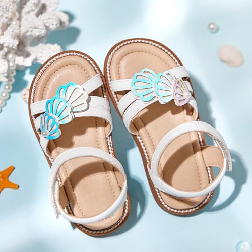 Image of Kiderence Toddler Flower Girl Sandals Open Toe Dress Shoes Wedding Party