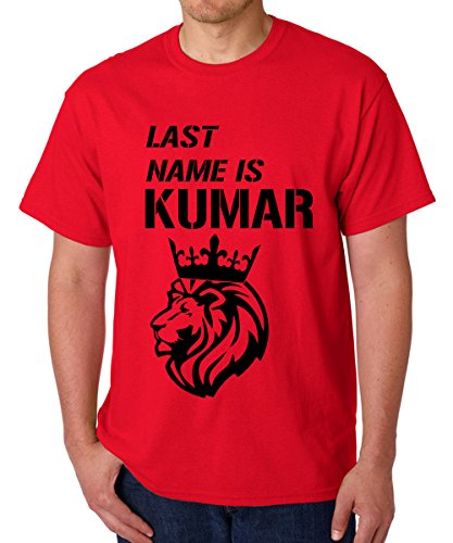 Image of Caseria Men's Cotton Printed T-Shirt -Last Name is Kumar | 100% Cotton | Half Sleeves | Regular Fit | Printed | Round Neck | Graphic T Shirt