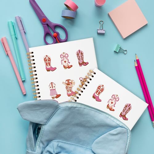 Carnet de notes de bottes de cowgirl roses Grace Yonks 14,7x21,1cm