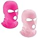 LINSOCLE 2pcs Balaclava - 3-Loch Sturmmaske, Gestrickte Sturmhaube, Multifunktionsmaske, Skimütze für Motorrad und Fahrrad(Rosig+Rosa AH so günstig Kaufen-LINSOCLE 2pcs Balaclava - 3-Loch Sturmmaske, Gestrickte Sturmhaube, Multifunktionsmaske, Skimütze für Motorrad und Fahrrad(Rosig+Rosa