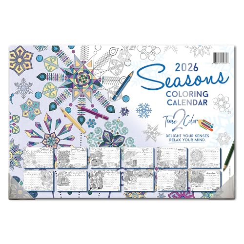 Time2Color 2026 Home Edition Desk Blotter/Wall Coloring...