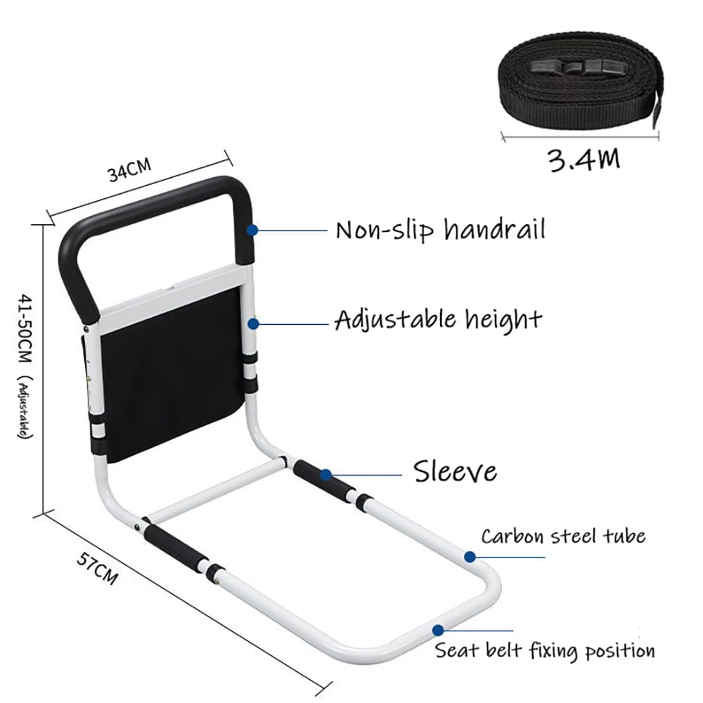 Sponde Letto Anzian,Imaniglia Letto Anziani Per Alzare,Aiuto Per Alzarsi Dal Letto Anziani,Adjustable Bed Assistance Tracks with Bag,Sensore luminoso staccabile,Fall Prevention,for Elderly,Adults