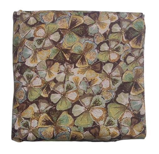 Women’s Unstitched Multi Color Print All Over Running Fabric Width-44 inch,Length- 5 Meter.Kurti,Shirt,Gown,Palazo,Dress Material,Tunics,Top,Maxi,Nighty.Fast Color,Free_Size(Rust Color)