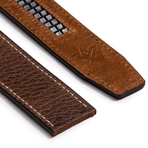 SlideBelts Full Grain Leather Belt with Contrast Stitching - Custom Fit for Adult Men, Golfers4