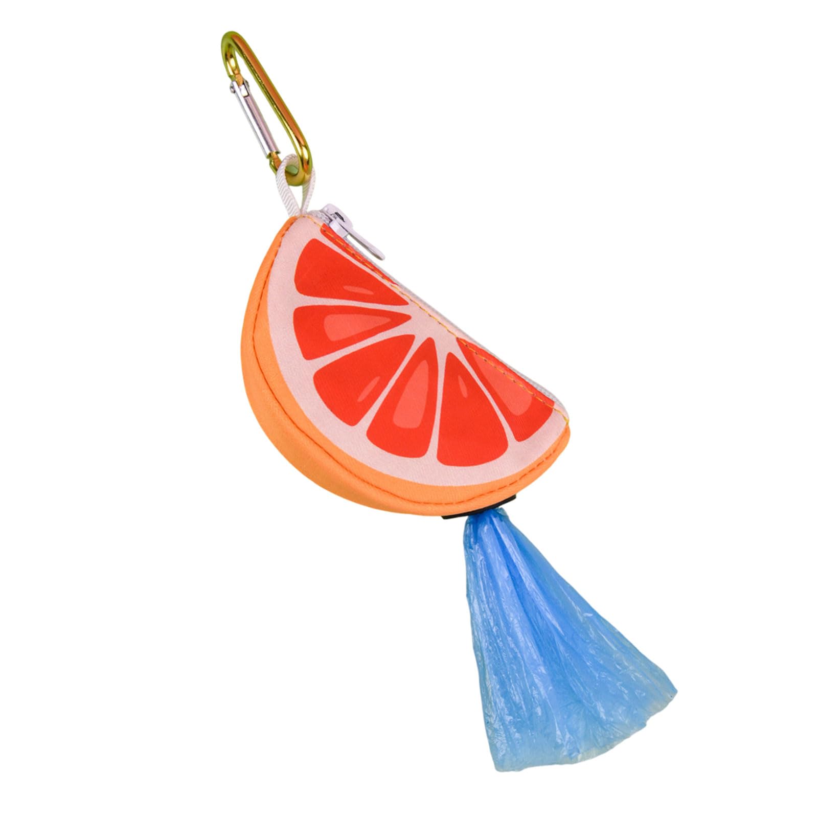 NEWFT Fruit Printing Pet Waste Bag Holder Dog Walking Trash Bag Dispenser Poop Bag Holder Outdoor Pet Waste Bag Organizers