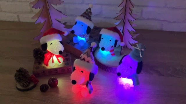 Amazon.co.jp: クリスマスライト ミニスヌーピー ストライプ 高さ13cm