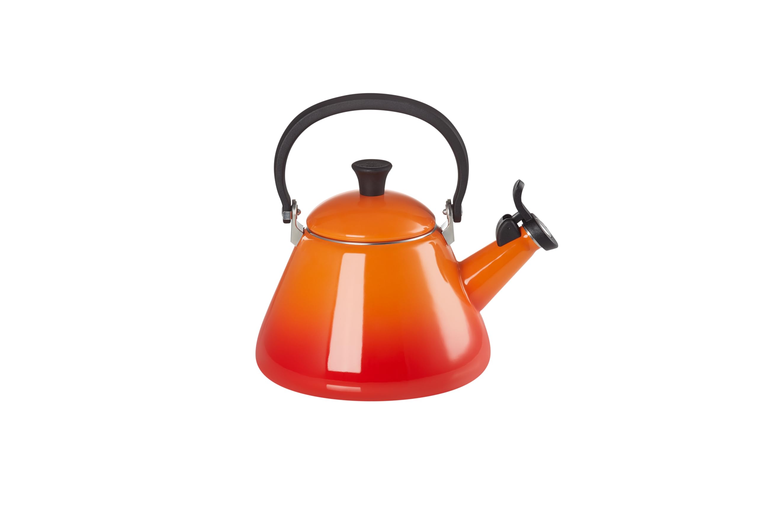 Le Creuset Volcanic Kone Stove-Top Kettle With Whistle, Suitable For All Hob Types Including Induction, Enamelled Steel, Capacity: 1.6 L, 40101020900000