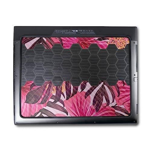 Image of MightySkins Carbon Fiber Skin Compatible With Alienware M18 R1 (2023) Full Wrap Kit - Tropical Pink | Protective, Durable Textured Carbon Fiber Finish | Easy To Apply & Change Styles | Made in the USA