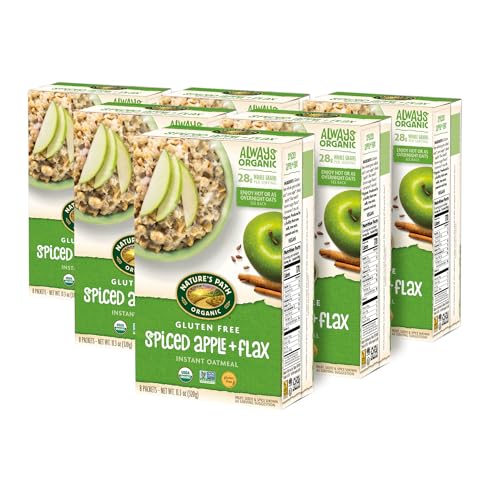 Image of Nature's Path Organic Spiced Apple + Flax Oatmeal, 11.3 oz (Pack of 6)