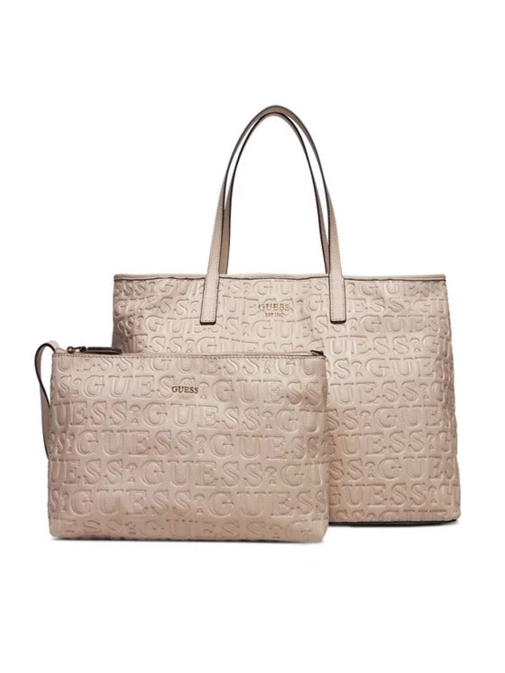 GUESS Vikky II Tote Bag L Stone
