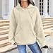 Womens Drawstring Long Sleeve Hoodies Trendy Winter Casual Waffle Pullover Tops Fall Hooded Sweatshirt with Pocket (Apricot,XX-Large)