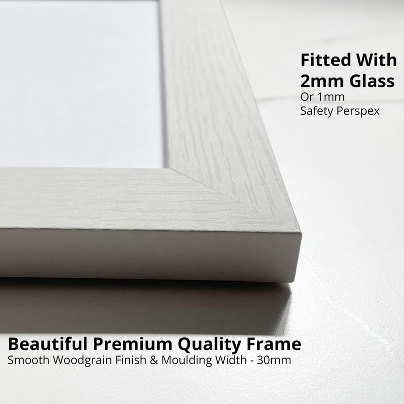 Aryllis A4 Photo Frame, White, Manufactured in the UK, Freestanding Picture Frame Fitted with Safety Perspex - Image 3