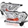 SPEC-D TUNING Chrome Housing Clear Lens Headlights w/Amber Reflector Compatible with Ford Ranger XL/XLT 2019-2022, L+R Pair Head Lights Lamps