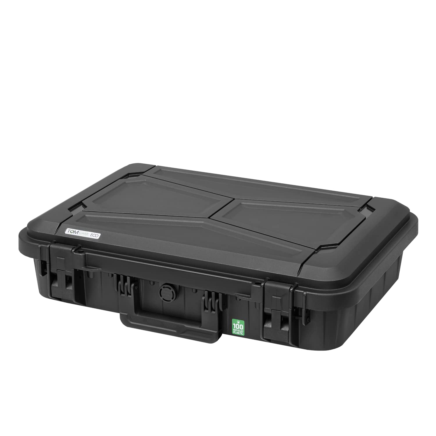 TOMcase Maleta para Tablet, Notebook/portátil y Accesorios; Funda Protectora Eco Impermeable con Rejilla/Espuma cúbica para 16" a 18", Maleta para Exteriores Made in Germany (L)