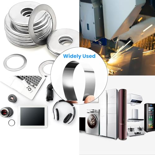 Image of 30PCS 304 Stainless Steel Shim Stock Assortment 1 inch Width x 6 inch Length 10 Thickness Sizes (0.0007-0.01 inch) Metal Shims for Leveling and Alignment Kitchen Industry Home DIY Craft Making