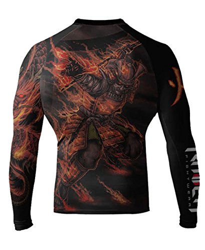 Raven Fightwear Men's Fire Element BJJ MMA Rash Guard Large ...