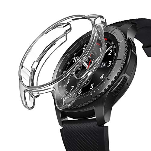 SIRUIBO Case for Samsung Galaxy Watch 42mm SM-R800, TPU Scractch-Resist Frame Protective Cover Shell for Samsung Galaxy Watch 42mm SM-R800 Smartwatch, Clear