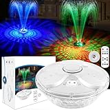 ChlorStar Pool Fountain with Remote,Floating Pool Fountain with Lights Show,Above Ground Pool Water Fountains Pump with Anchor, Floating Swimming Pool Fountains for Inground Pool,Pond -1PC(White)