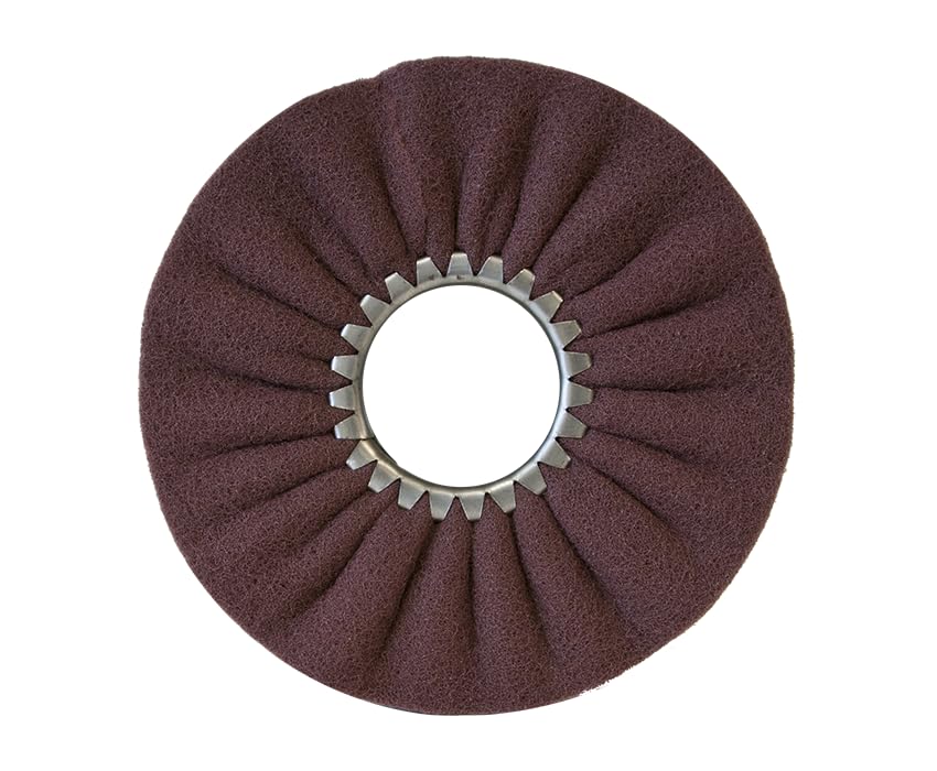 Non-Woven Airway Buff 10" x 3" Very Fine A/O | 10" Surface Preparation Abrasive Wheel | Metal Cleaning Angle Grinder Wheel