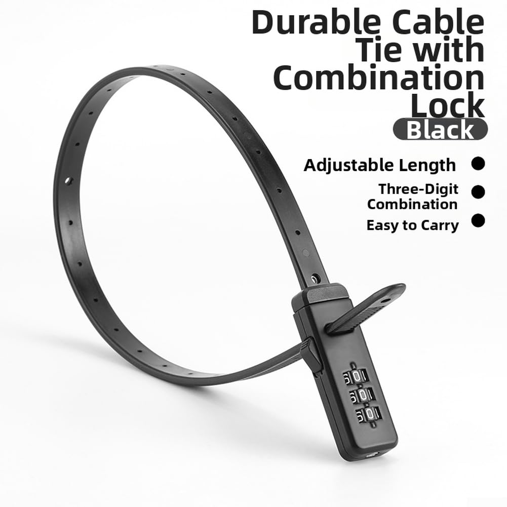 Lucchetto Cavo Combinazione 3 Cifre per Casco Bici | Combinazione a 3 cifre, apertura rapida, ideale per caschi, biciclette, monopattini e sci