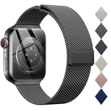 EPULY Pulseira de metal compatível com Apple Watch Ultra 2, SE, Ultra séries 9, 8, 7, 6, 5, 4, 3, 2 e 1 de 49 mm, 46 mm, 45 mm, 44 mm, 42 mm, 41 mm, 40 mm, 3, 2 e 1 de 49 mm, 46 mm, 46 mm, 4 e 2 e 1