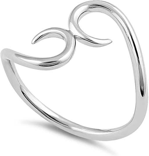 Amazon.com: Heart Beats Sterling Silver Keep inTouch Curved
