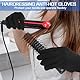 WLLHYF Professioneller hitzebeständiger Handschuh für Haarstyling Lockenstab Glätteisen und Lockenstab hitzeblockierende Handschuhe für die linke und rechte Hand (Schwarzer Rand)