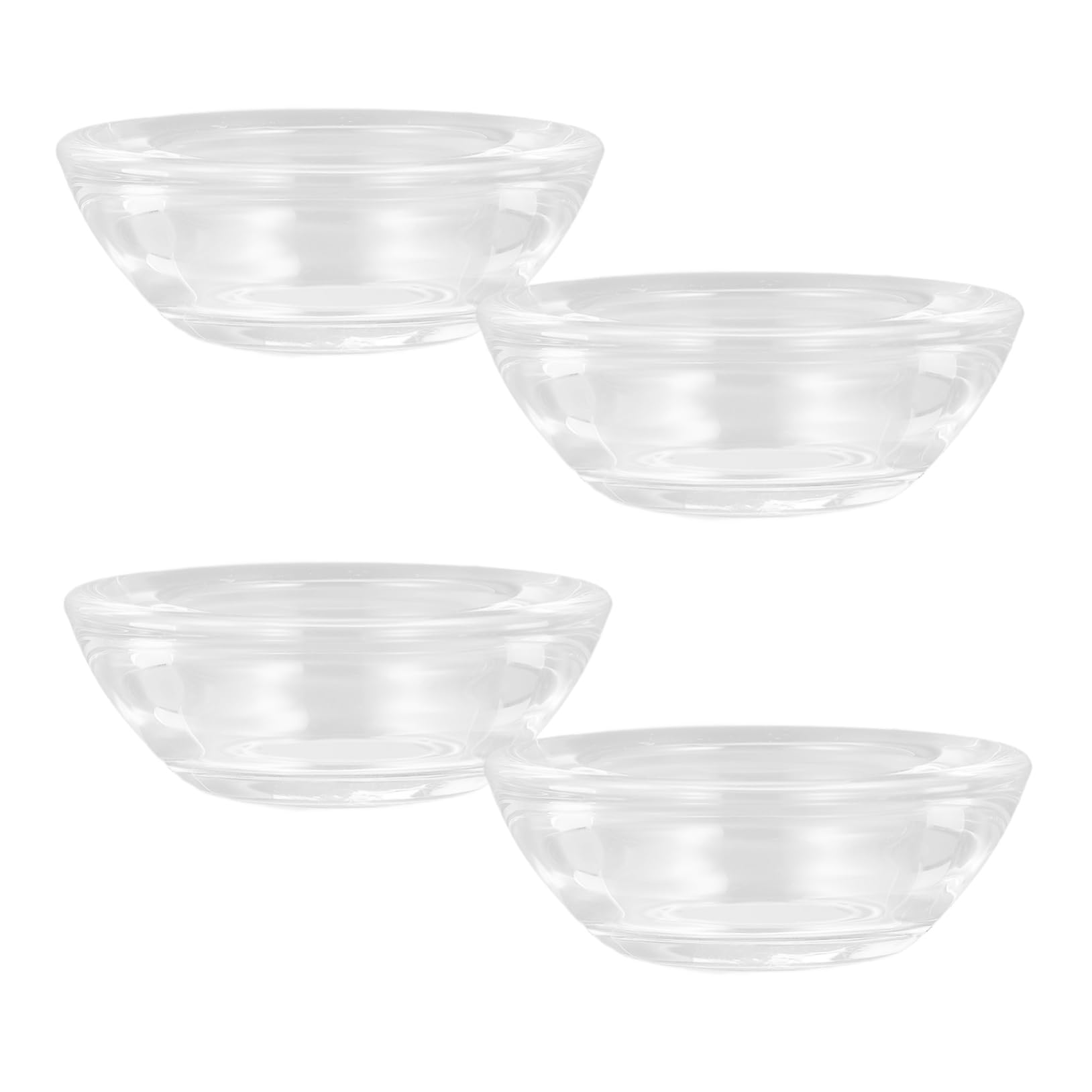 Cabilock 4Pcs Delicate Transparent Candle Holders Clear Glass Votive Cups for Romantic Dinners Home Decor and Event Centerpieces and Easy to Clean Candle Stands