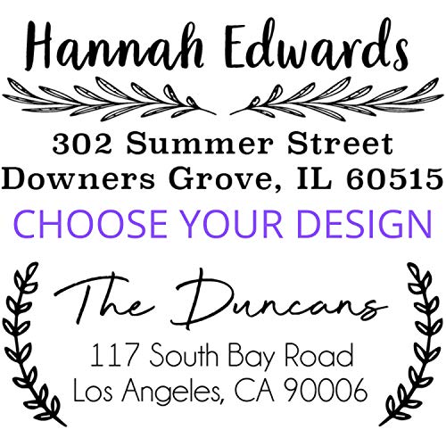 Custom Address Stamps Self Inking Or Wood Handle 20+ Designs To Choose From! Return Address Stamp Stamper Self Inking Personalized Customized Stamp Return Address Floral Wedding Script Labels Mail #TOP1
