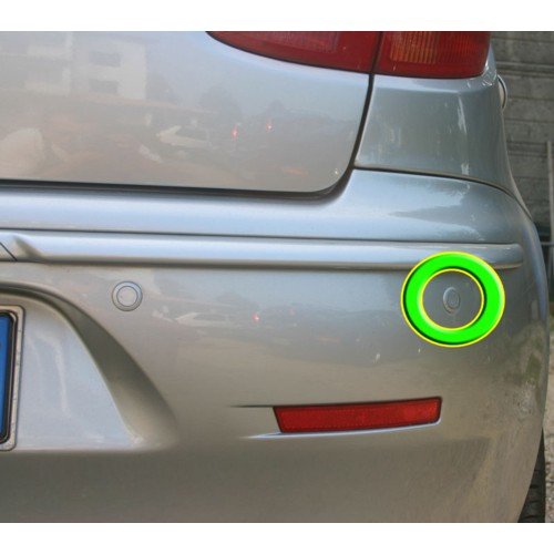 Image secondaire de Kit 4 capteurs de stationnement blancs Cicalino sonore Affichage LED pour voiture/caravane