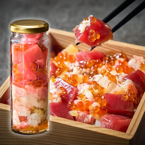 【お祝い専用】コトブキ海鮮丼(プラチナまぐろ赤身) 熟成本まぐろ 中トロ 大トロ 真鯛昆布締め 海鮮丼のタレ すし飯の素 いくら 蟹 数の子 ほたて 海老 ねぎとろ 鮮魚 ギフト 贈り物 プレゼント お取り寄せグルメ 冷凍 凍眠 瓶入り サプライズ ご褒美