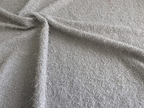 Tissu imitation fourrure de luxe gris 5m anti-froid pour couverture