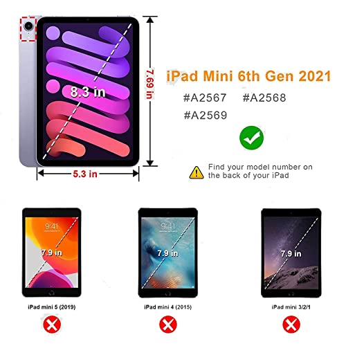 Clear Case for iPad Mini 6/7 inch, Supports Apple Pencil 2nd Gen, Slim Lightweight Transparent TPU Back Cover - Image 2