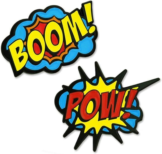 Comic Book Art Enamel Lapel Pin