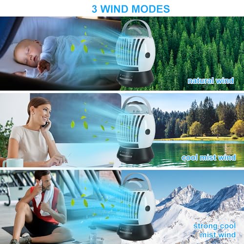 Ronjregan COOLING FANS THAT BLOW COLD AIR Mini Portable Air Conditioner Fan, Oscillation Mini Ac Unit Cooling Fan Small Air Conditioners Portable thumb #7