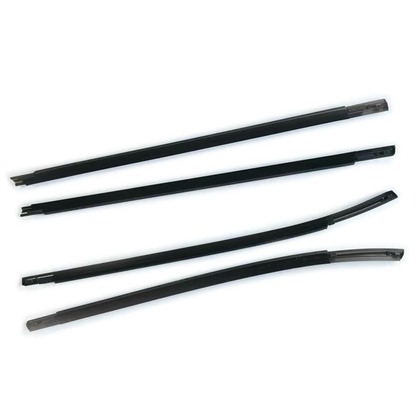 Guarnizione finestrini auto 4 pezzi Guarnizione gomma finestrini esterni auto per Hyundai per Tucson per IX35 per Hatchback 2010-2015 Striscia di tenuta a pressione Guarnizioni Finestrini(Nero)
