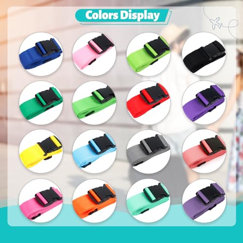 Personalized Adjustable Luggage Strap 1 Item,Custom Embroidered Name Luggage Strap,Travel Safety Accessories (Pink, Long)4