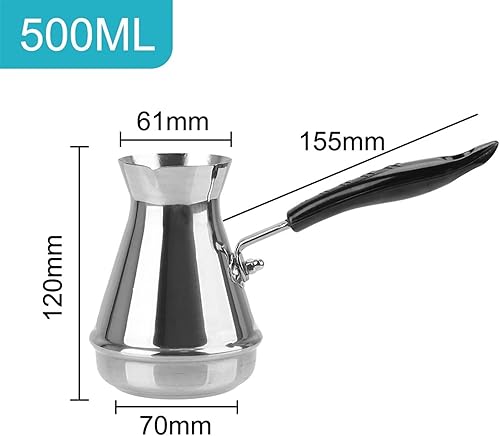 Miniatura 3 de KOWMkfh Percolator Coffee Pot Kitchen Tools Stainless Steel Butter Melting Pot Coffee Maker Utensils European Long Handle Moka Pot Turkish Coffee