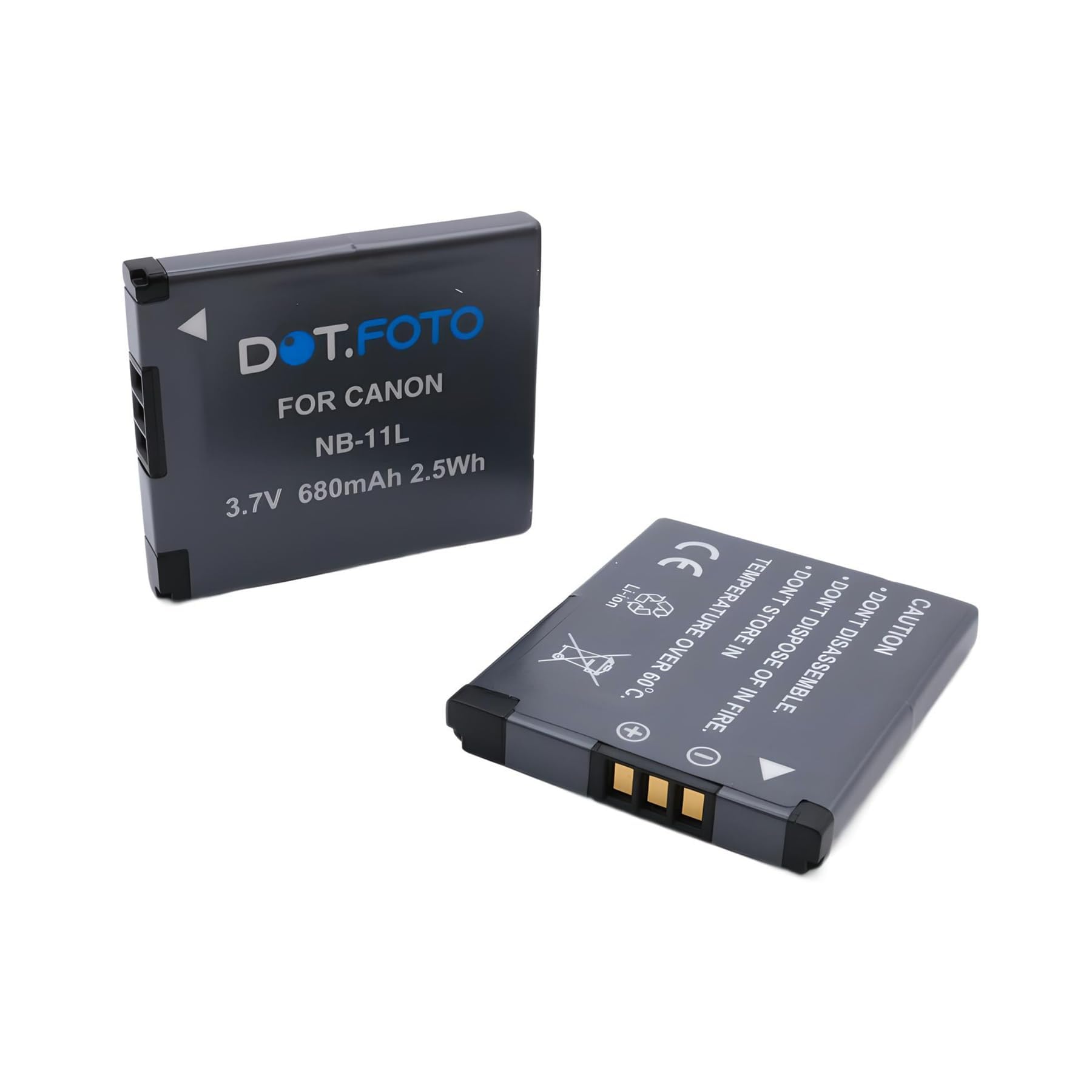 Dot.foto 2 X Nb-11L, Nb-11Lh Premium 3.7V / 680Mah Rechargeable Battery For Canon Powershot A2300 A2400 A2500 A2600 A3400 A3500 Is A4000 Is A4050 Sx430 Is Sx420 Sx410 Sx400 Sx432 Ixus 285