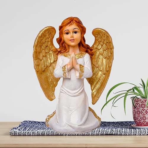 Amazon.co.jp: Newven ポリ大理石 天使 カトリック 壁 装飾 キリスト教